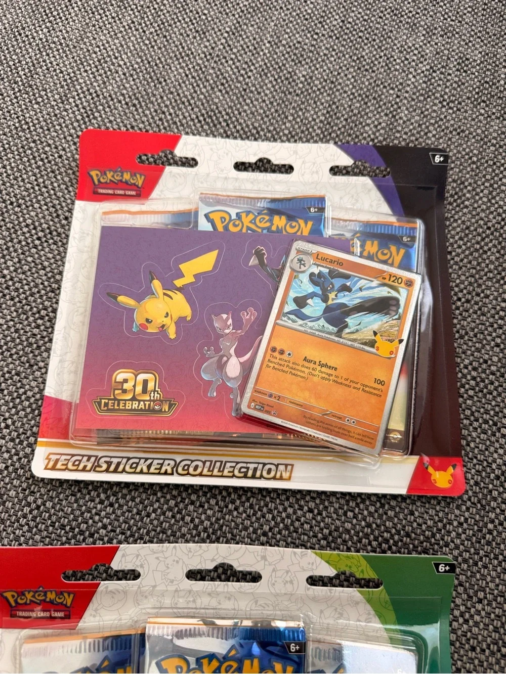 Pokemon 30th Celebration Tech Sticker Collection Lucario and Alolan Exeggutor